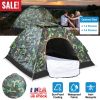 1/2 Person Instant Pop Up Dome Tent Waterproof Camping Tent w/Mosquito Net Doors Bags