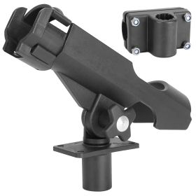 Boat Fishing Pole Rod Holder 360° Rotatable Kayak Side Rail Mount Adjustable Folding Rod Holder w/ Large Clamp (Option: PcsBoatFishingPoleHolder)